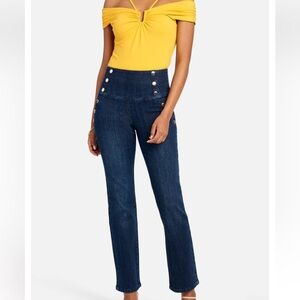 Bebe HIGH WAIST STRAIGHT LEG JEANS